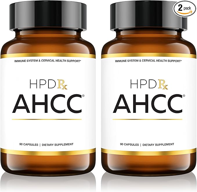 Premium AHCC & Shiitake Mushroom 1100 mg per Serving Supplement, Natural Immunity Booster, Maintains Natural Killer Cell Activity | AHCC is Proven in 30+ Studies | 60-Day Supply, 2-Pack