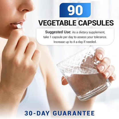 Dr. Berg Magnesium Glycinate with Vitamin D & B6 for Stress Relief, Calm, Relaxation, & Good Sleep* - 120 mg Magnesium Bisglycinate Capsules - High Absorption Chelated Magnesium Glycinate - 90 Caps