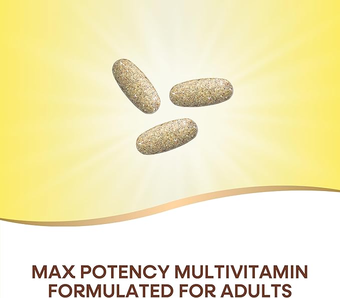 Nature's Way Alive! Max3 Potency Adult Complete Multivitamin, Ultra Potency B-vitamins to Support Energy Metabolism*, with Methylated B12 and Folate, 180 Tablets (Packaging May Vary)