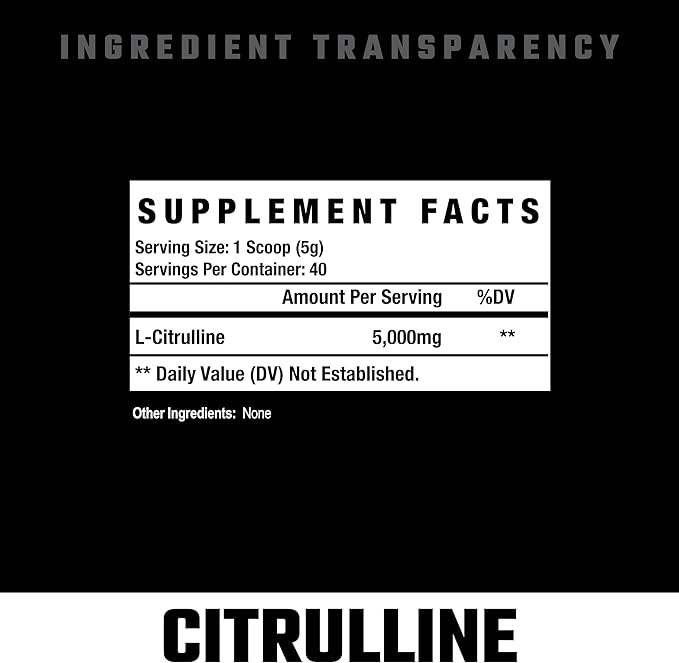 Axe & Sledge Basics Citrulline Unflavored, 40 Servings