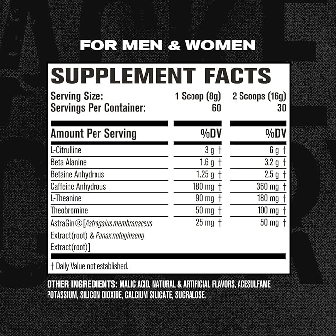 Jacked Factory NITROSURGE Pre Workout Supplement - Endless Energy, Instant Strength Gains, Clear Focus, Intense Pumps - Nitric Oxide Booster & Preworkout Energy Powder - 60 Servings, Arctic White