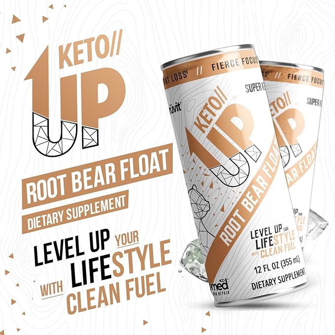 The Root Bear Float Keto//Up® Drink – Ready-to-Drink Ketones for Focus for Men and Women 12 Pack