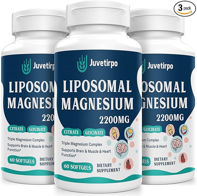 Liposomal Magnesium Complex 2200MG Softgels, Magnesium, Magnesium Glycinate, Magnesium Citrate, A Powerful Supplement, Gluten Free, 60 Softgels