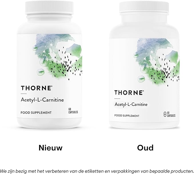 THORNE Acetyl-L-Carnitine - 500 mg - Supports Brain Function and Healthy Nerve Sensations in The Hands and Feet - Gluten-Free, Soy-Free, Dairy-Free - 60 Capsules