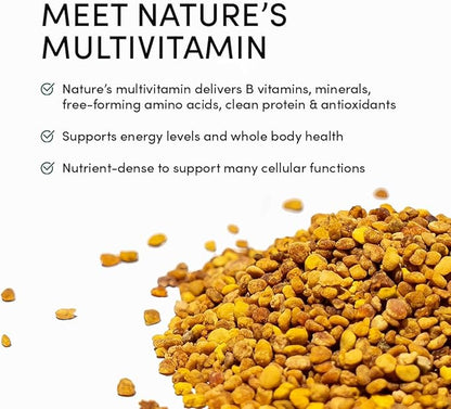 Beekeeper's Naturals - 100% Raw Bee Pollen Granules, Natural Preserved Enzymes, Source of Vitamin B, Minerals, Amino Acids & Protein - Paleo & Keto Friendly, Gluten Free (5.2 oz)