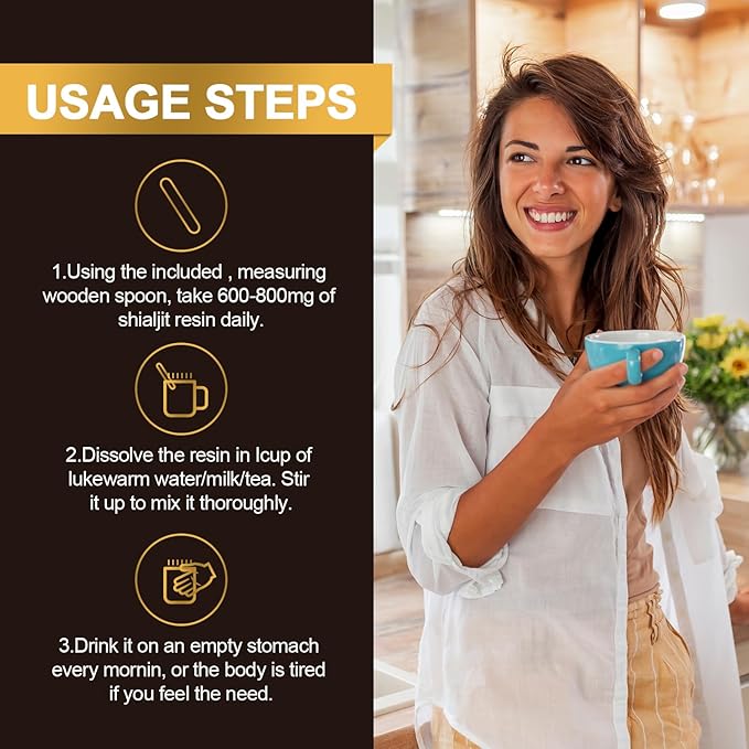 Shilajit Pure Himalayan Organic Resin - 800mg Maximum Potency Natural Organic Shilajit Resin with 85+ Trace Minerals & Fulvic Acid for Energy, Immune Support, Men & Women, 30 Grams