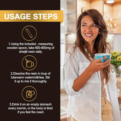 Shilajit Pure Himalayan Organic Resin - 800mg Maximum Potency Natural Organic Shilajit Resin with 85+ Trace Minerals & Fulvic Acid for Energy, Immune Support, Men & Women, 30 Grams