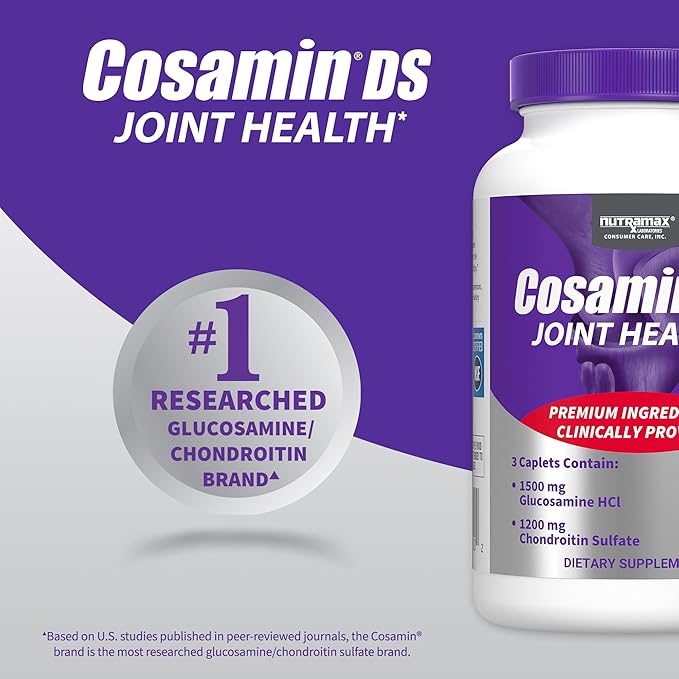 Cosamin DS, #1 Researched Glucosamine & Chondroitin Joint Health Supplement, 150 'Easy-To-Swallow' Caplets