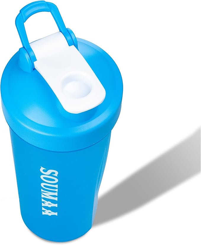 Protein Shaker Bottle 20 oz - BPA-Free, Durable, Leak-Proof with Locking Lid & Stainless Steel Mixing Ball for Smooth Blends - Ideal for Tennis Cycling Boxing Climbing Body Building