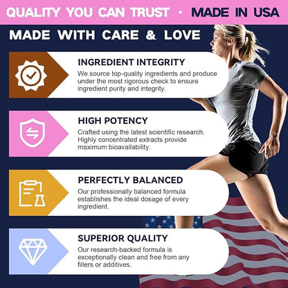 Inositol Supplement for Women with Vitamin D3, Folate, 40:1 Ratio Myo-Inositol 3000mg & D-Chiro Inositol 75mg Complex, (Vitamin B8) Inositol Capsules, Pack of 2