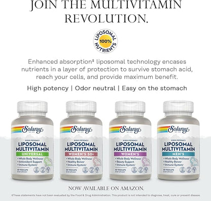 SOLARAY High Energy Multivitamin, No Iron, 1/Day, Timed-Release Formula, Whole Food & Herb Base 120 VegCaps