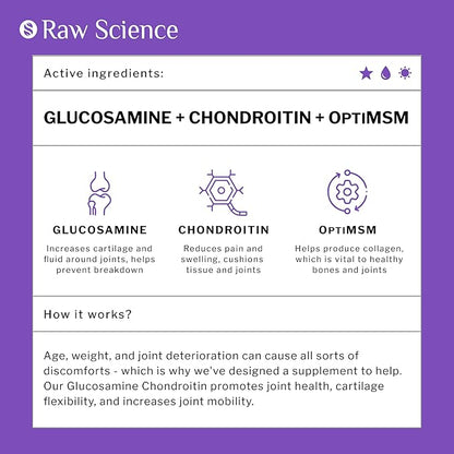 Glucosamine Chondroitin MSM Capsules - Joint Support Supplement for Adults, 2800 mg Triple Strength Vitamins: Glucosamine HCL, Chondroitin Sulfate with OptiMSM - Reduces Joint Discomfort, 120 Capsules