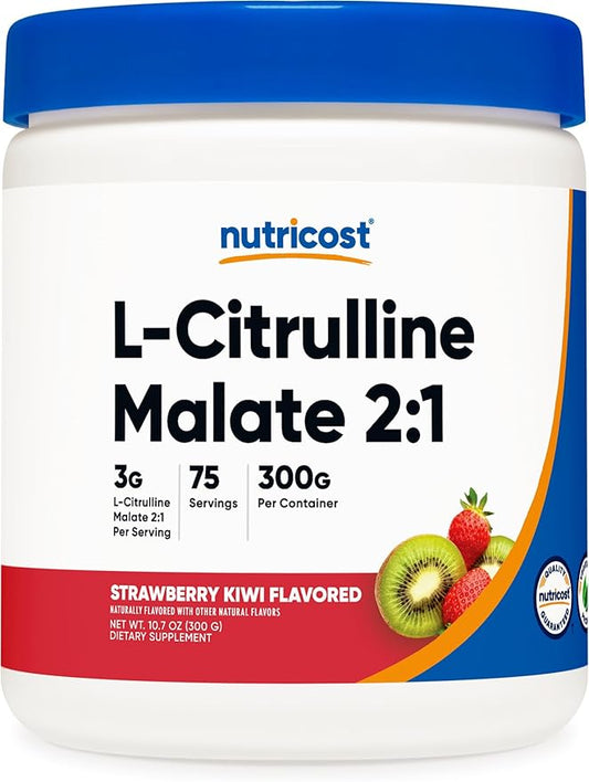 Nutricost L-Citrulline Malate 2:1 (300 Grams) (Strawberry Kiwi)