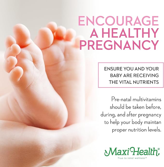 Maxi Health - Methyl Prenatal DHA Prenatal Vitamins Women - Doctor Formulated, Kosher, Gluten Free Prenatal Multivitamin with 25 Nutrients Including DHA, Folic Acid & More, 60 Liquid Caps