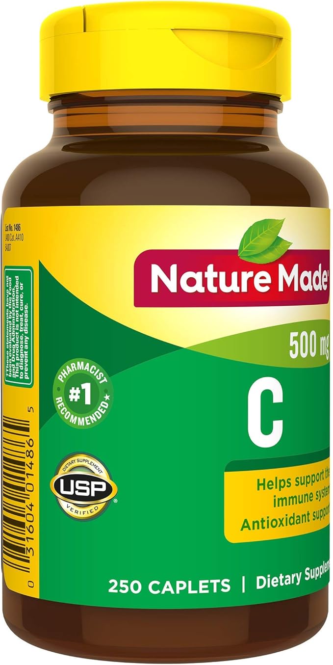 Nature Made Vitamin C 500 mg, Dietary Supplement for Immune Support, 250 Tablets (Pack of 3)