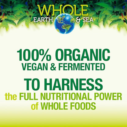 Natural Factors Whole Earth & Sea, Organic Fermented Greens, Vegan Whole Food Supplement, Unflavored, 6.9 Oz