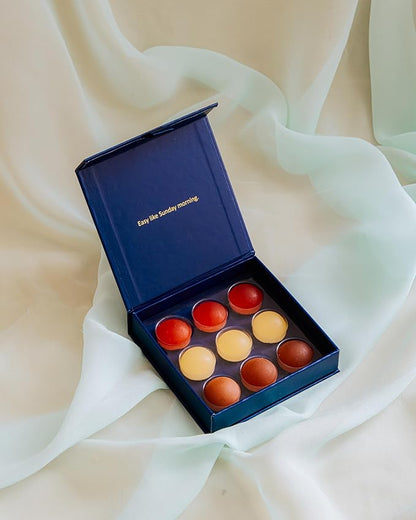 Molly J. Chill Gumdrops – Signature Sampler – Gummies for Stress Relief, Calm, Relaxation w/Magnesium, GABA, L-Theanine – Plant-Powered Gummies in a Luxury Gift Box – Pack of 9 Gumdrops