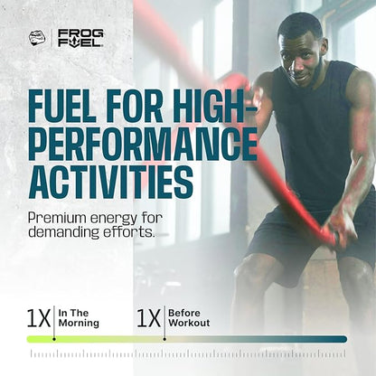 Frog Fuel Ultra Pre Workout Shot & Energy Gel with 1500mg Beta Alanine, Electrolytes 8g Protein Nano-Hydrolyzed Grass Fed Collagen, 10g Carbs, Gluten Free, Fat Free, Berry, 1.2 oz Packets, 24 Pack