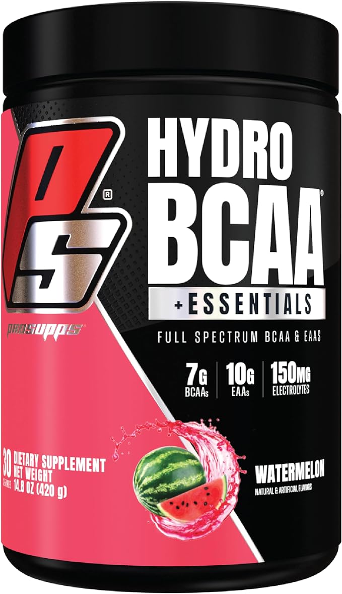 PROSUPPS HydroBCAA BCAA/EAA Full Spectrum Matrix, 7g BCAAs, 3g EAAS, 0g Sugar, 0g Carbs (Watermelon, 30 servings)