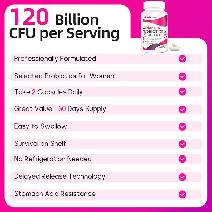 Negima Menopause Supplements for Women, 120 Billion CFUs Probiotics for Women, 13-in-1 Herbs & Botanicals Complex, for Hormone Menopause, Hot Flashes, Night Sweats, Mood Swings, Sleep - 120 Capsules