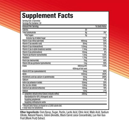 Hydroxycut Gummies (Pack of 2) - 99% Caffeine Free - Metabolize Carbs, Proteins & Fats - Includes 15 Essential Vitamins & Minerals - for Women & Men