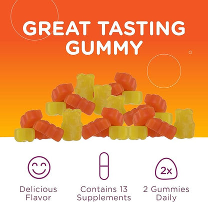 Zahler - Chapter One Kids Multivitamin Gummy with 13 Vitamins & Nutrients (60 Flavored Gummies) - Certified Kosher Kids Vitamins Including Vitamin C, D3, Zinc & More - Delicious Multivitamin Gummies