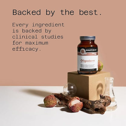 Quality of Life - Oligoderm - Premium Skin Support Supplement Featuring Oligonol and Niacinamide - 60 Capsules