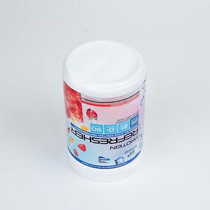 Protein Refresher (25 Servings) - Revolutionary Juice-Type Whey Protein Powder for Fitness, Bodybuilding, Gym, or for Bigger Protein Intake (25 Scoops, Strawberry Lemonade)