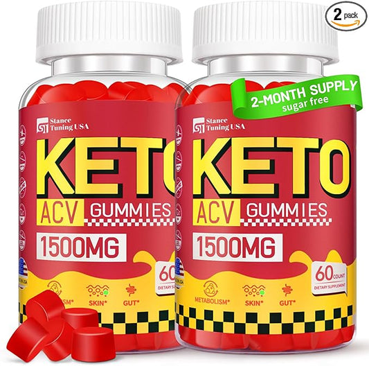 Keto ACV Gummies, Sugar Free ACV Gummies for Women Men - Vegan, Gluten-Free, Non-GMO, Made in USA