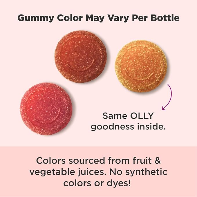 OLLY Essential Prenatal Gummy Multivitamin, Folic Acid, Vitamin D, Omega 3 DHA, Supports Healthy Growth and Brain Development, Citrus Berry - 84 Count