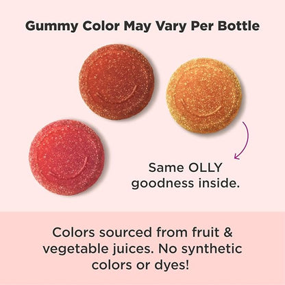 OLLY Essential Prenatal Gummy Multivitamin, Folic Acid, Vitamin D, Omega 3 DHA, Supports Healthy Growth and Brain Development, Citrus Berry - 84 Count