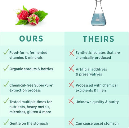 PURE SYNERGY PureNatal Prenatal Vitamins | Vegan Supplement Made with Organic Whole Foods | with Natural Iron, Folate, and Choline | for Pre-Conception, Pregnancy and Breastfeeding (120 Tablets)