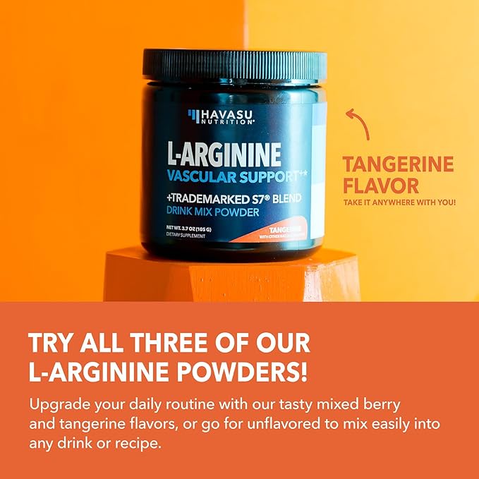 Pre Workout Powder - L Arginine Powder Nitric Oxide Supplement for Men and Women - Pre and Post Workout Support - L-Arginine L Citrulline and Beet Root Powder - Endurance and Performance - Tangerine