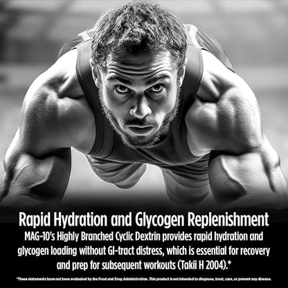 MAG-10 Recovery Drink Mix - Fast-Absorbing Peptides & Cluster Dextrin for Muscle Gains, Quick Recovery & Peak Performance - 15 Servings, Lemon (1.29 lb)