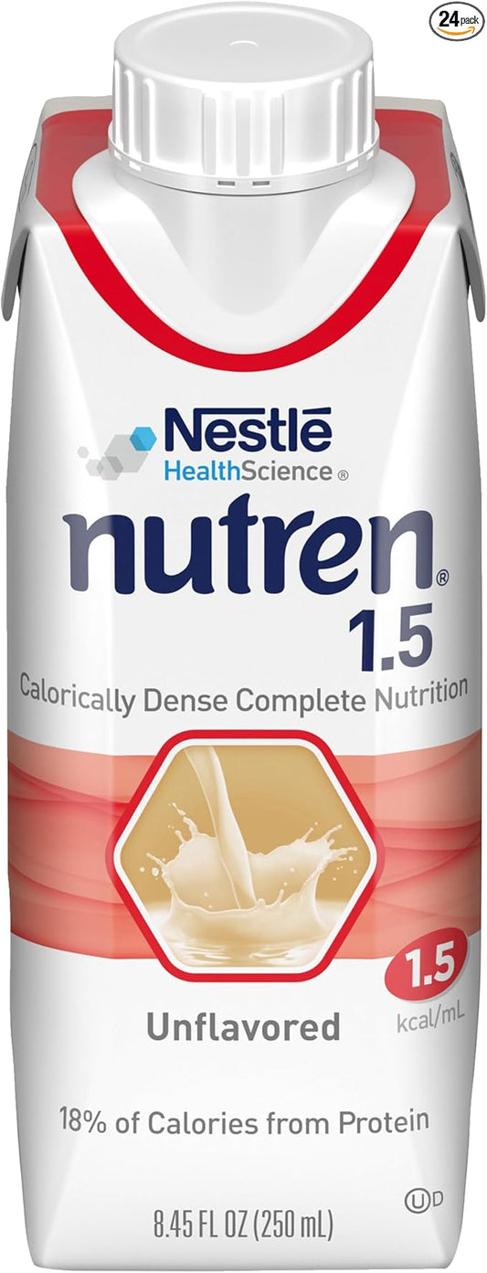 Nutren 1.5 High Calorie, Unflavored Liquid Nutrition, 8.45 Ounce (Pack of 24)