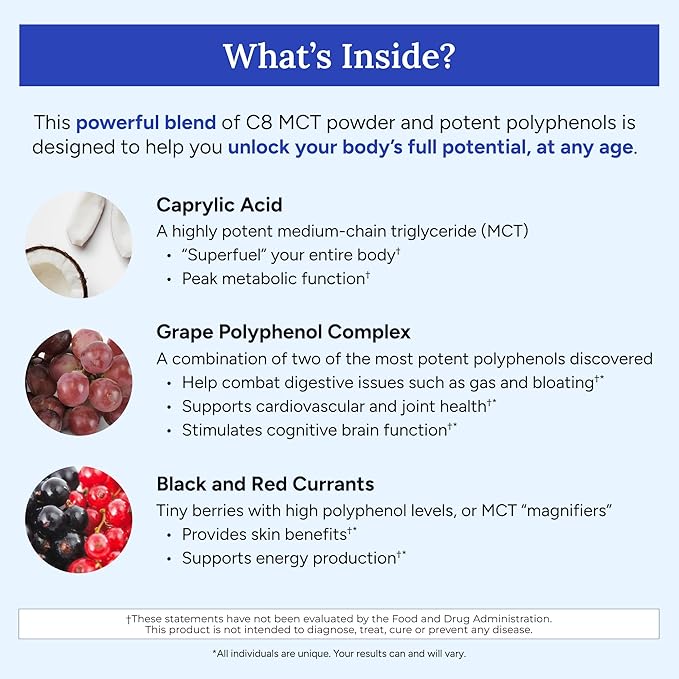 Gundry MD MCT Wellness Powder to Support Energy, Ketone Production and Brain Health, Keto Friendly, Sugar Free (30 Servings) (Raspberry Medley)