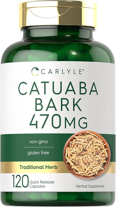 Carlyle Catuaba Bark Extract | 470mg | 120 Capsules | for Men and Women | Non GMO and Gluten Free