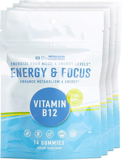 BioMiracle Energy & Focus Gummies 14ct (4 Pack) Month Supply