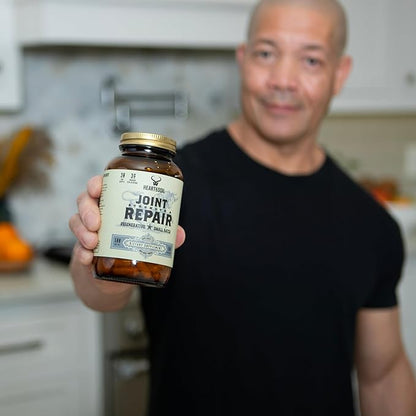 HEART & SOIL Grass Fed Joint Support Supplement - Bovine Tracheal Cartilage Immune Support Capsules - Joint Health Supplement for Women, Men, & Seniors - Non GMO Dietary Supplement - 180 Capsules