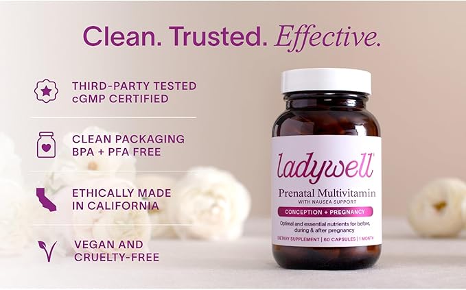 Prenatal Multivitamin | Conception, Pregnancy & Postpartum | Key Ingredients Including DHA, Folate & Iron | Expertly-Formulated & Tested | Designed for Absorption with Nausea Support, 60 Ct