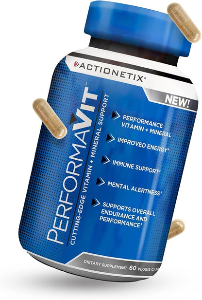 PerformaVit, Athlete Multivitamin For Men & Women, Mens Multivitamins & Minerals, Mens One A Day Multivitamins for Health, Endurance, Immune & Performance, Men’s Multivitamin, 60 Capsules