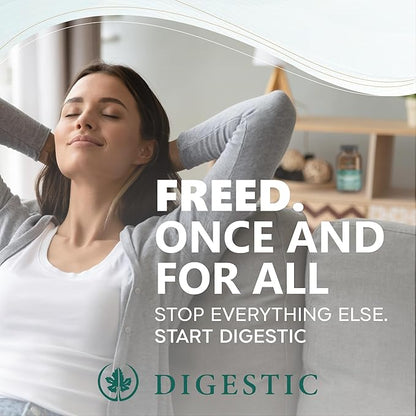 Digestic - Laxative for Constipation Relief, Stool Softener for IBS Severe and Strong Constipation 100% Natural - 180 Capsules - Colon Detox Cleanse, Gas and Bloating Stomach Relief for Adults