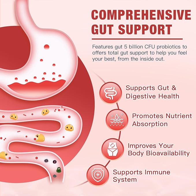 Multi-Collagen-Peptide-Powder with Probiotics, 50 Servings of Hydrolyzed Collagen Peptides with Hyaluronic Acid, Biotin & Multivitamins - Supports Skin, Hair, Nails Health