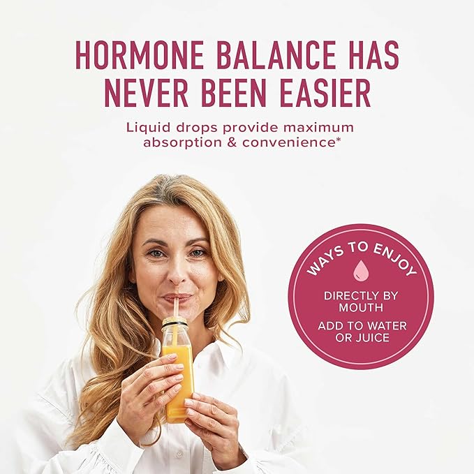 Hormone Balance Liquid Drops | With Black Cohosh, Stinging Nettle, Red Raspberry Leaf, Chasteberry & More | Menopause, Hot Flash, & PMS Relief Menstrual Herbal Support Tincture | Vegan Formula | 2oz