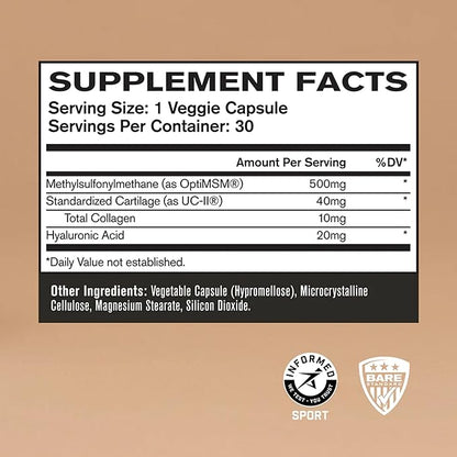 BARE PERFORMANCE NUTRITION, BPN Strong Joints, Joint Support Capsules, UC-ll®, Joint Comfort, Mobility and Flexibility