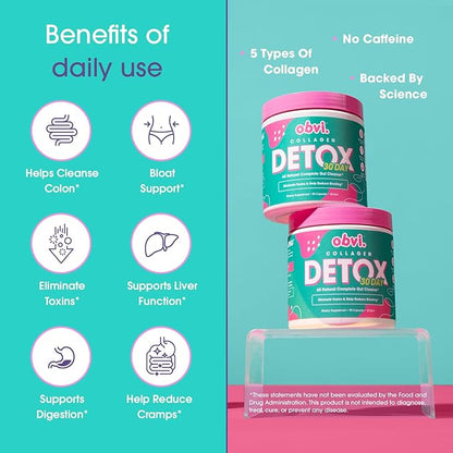 Obvi Detox Colon Cleanse Supplement | Promotes Digestive and Gut Health, Bloating Relief, Helps Remove Toxins | Immune Support with Milk Thistle, Psyllium Husk, Senna Leaf | 90 Capsules | 30 Servings
