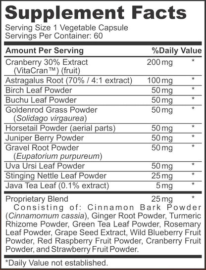 Kidney Cleanse & Kidney Supplement - Cranberry Supplement - Kidney Support Supplement - 60 Capsules