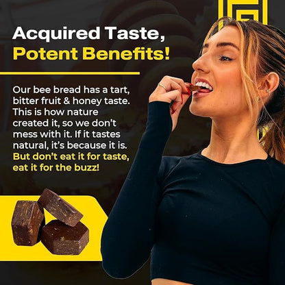 Spartan Bee Bread Chewables Natural Multivitamin | High Absorption Organic Bee Pollen & Honey | Fermented By Bees For Energy, Vitality, Sleep, Recovery, Immunity | Non GMO, Nothing Synthetic