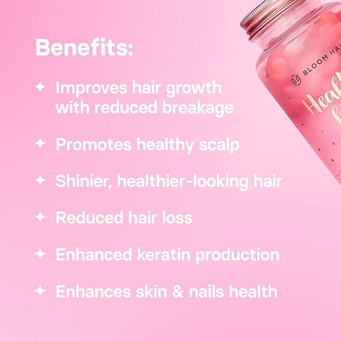 Gummies for Faster Hair Growth & Biotin Vitamins for Rapid Hair Growth for Women Gummies Hair Vitamins Supplements for Increased Hair Thickness Vegan Hair Growth Vitamins