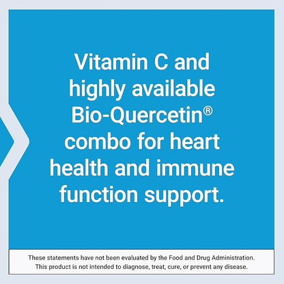 Life Extension Vitamin C and Bio-Quercetin®, Cardiovascular Health Supplement, Immune Support, Highly absorbable, quercetin, Vitamin C, Gluten Free, Non-GMO, Vegetarian, 60 Tablets